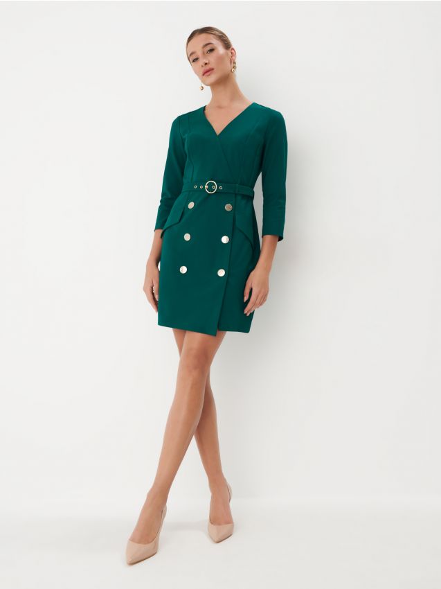 Rochie Mini Cu Curea Culoare Verde Mohito U X