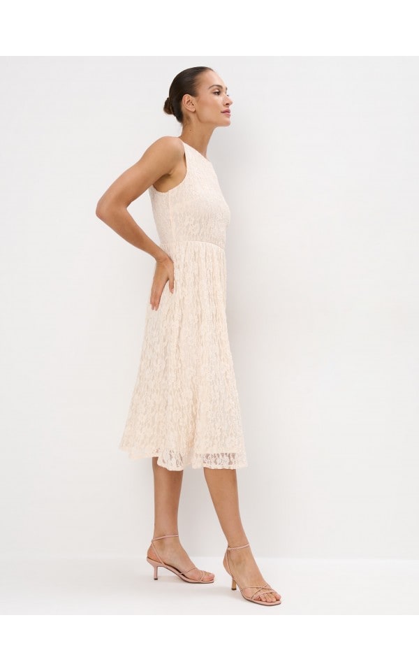 Abito Midi Con Pizzo Colore Nude Mohito Bx X