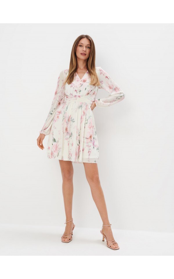 Mini Abito Con Scollo A V Colore Nude Mohito Ag P