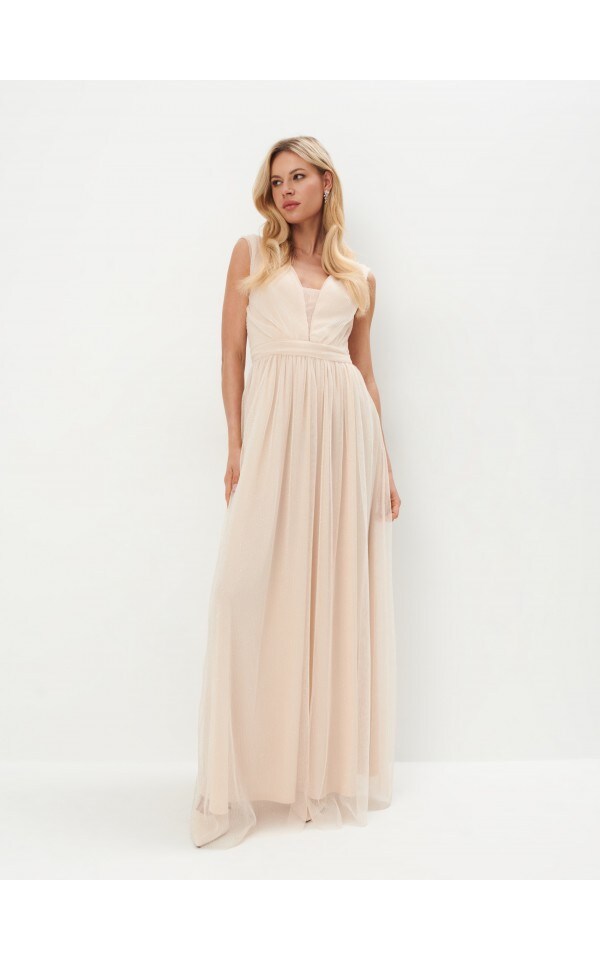 Vestido Maxi Color Nude Mohito Aj L