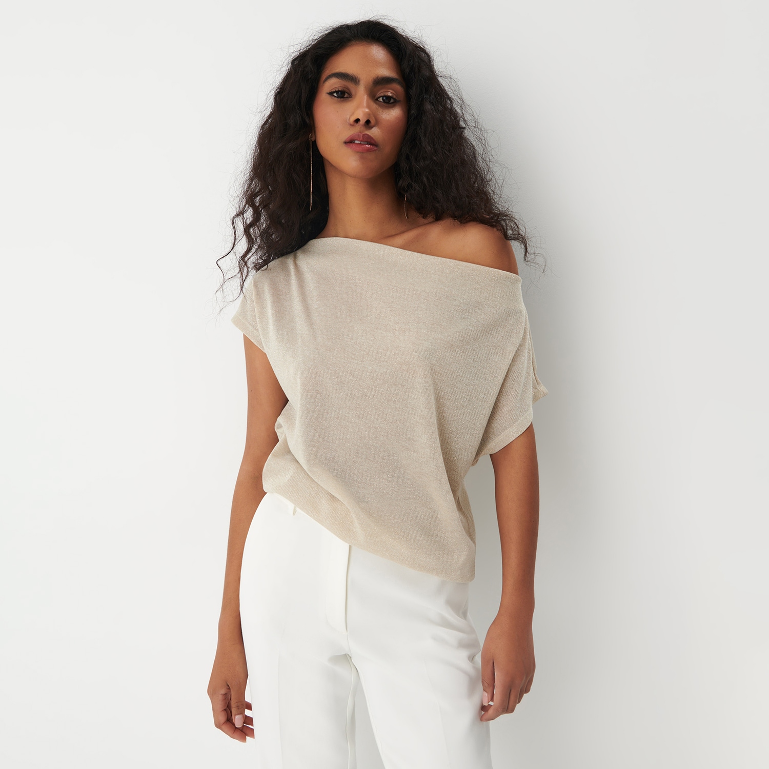 Mohito – Bluză cu fir metalic – Ivory All > blouses 2023-10-04