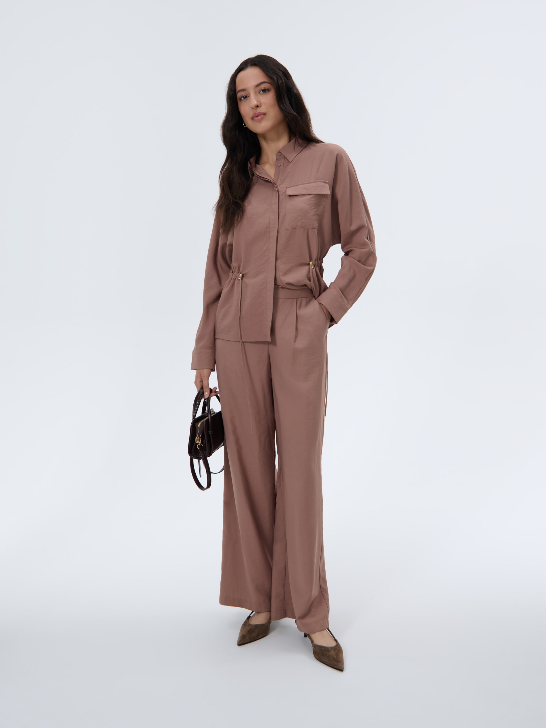 Mohito - Szerokie spodnie - brązowy -