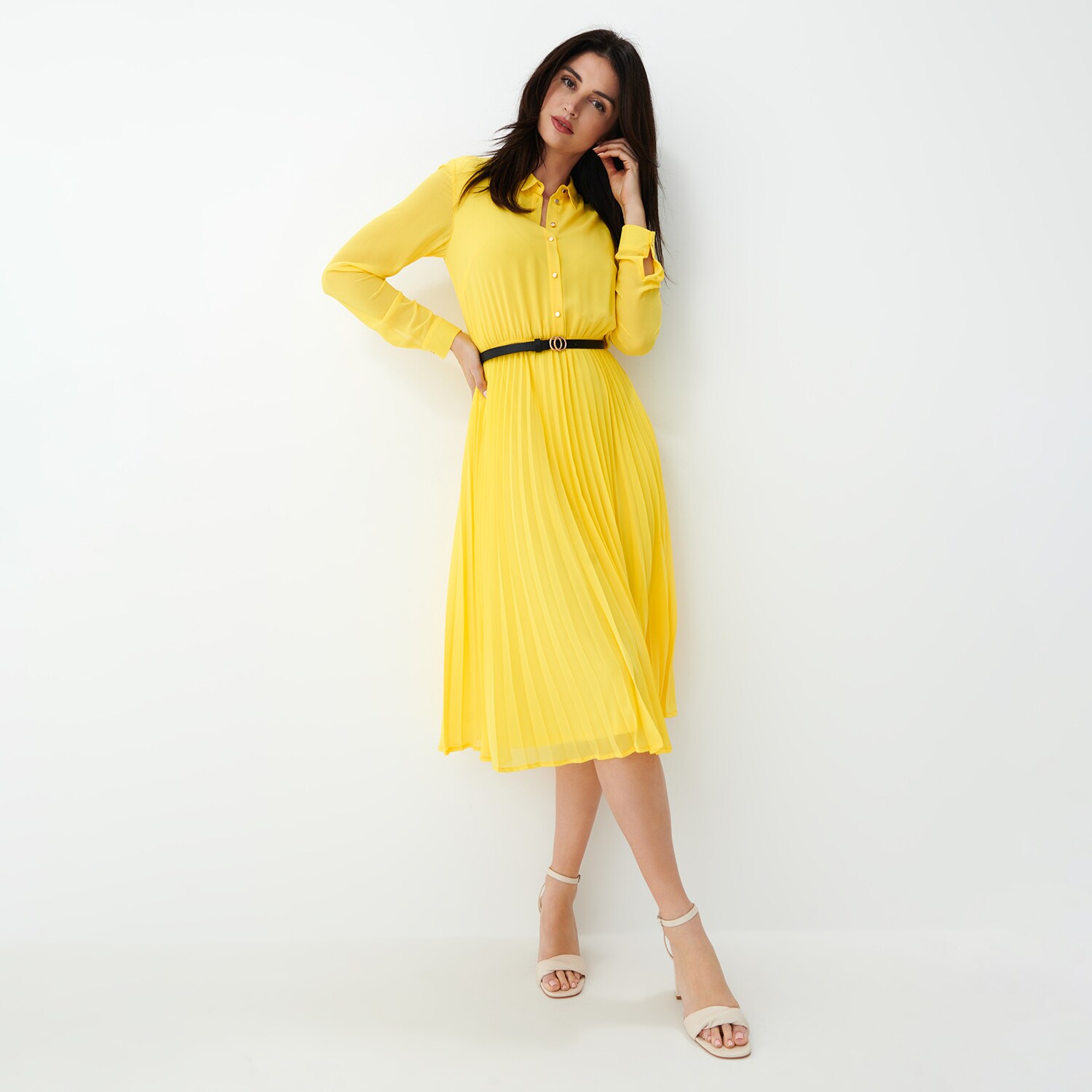 Mohito – Rochie midi tip cămașă, galbenă – Galben All > dresses > cocktail dresses 2023-09-22