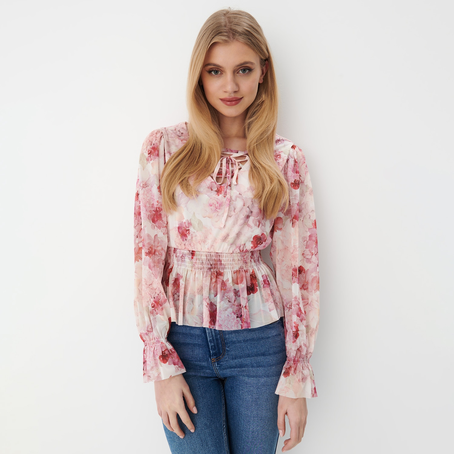 Mohito - bluză cu model floral - roz