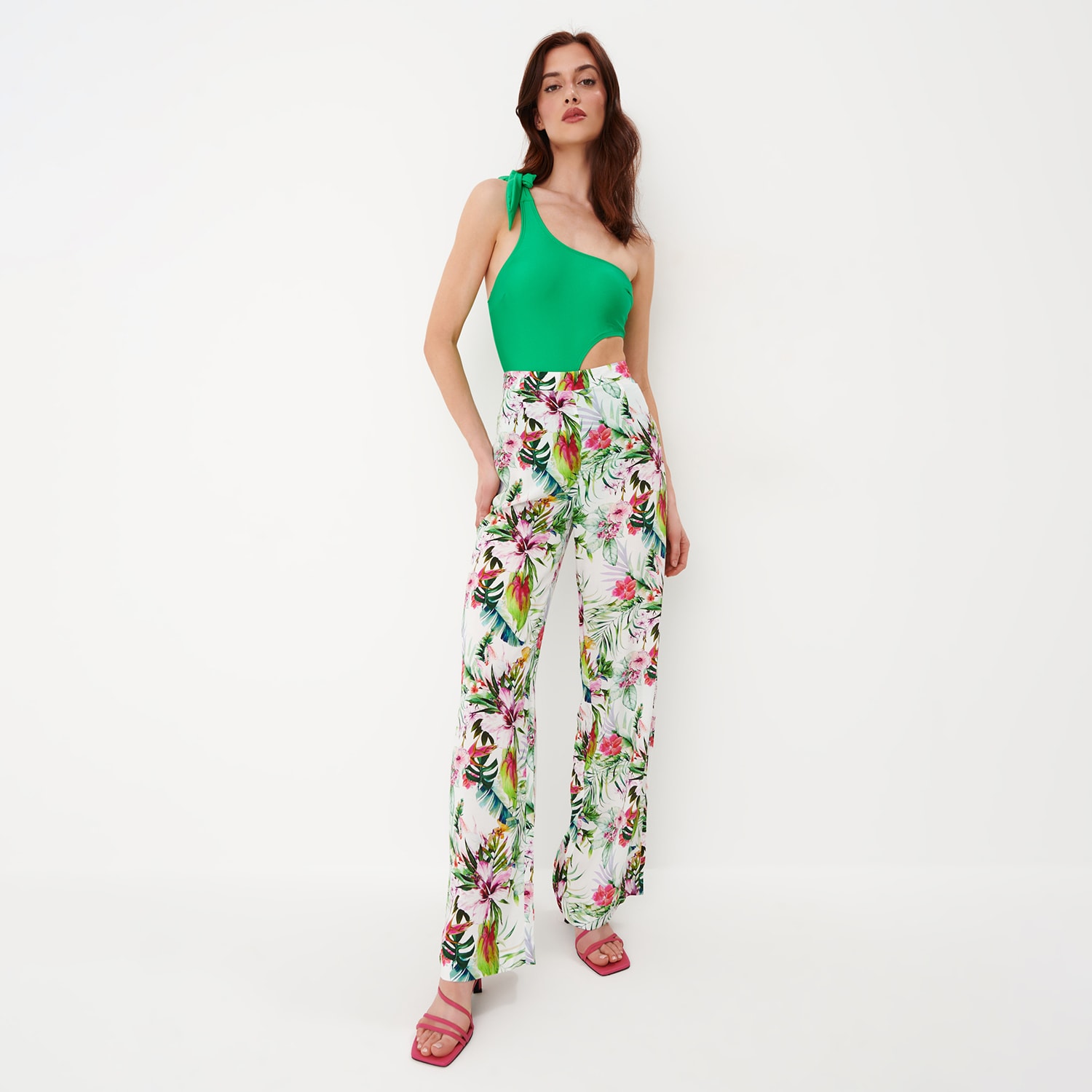 Mohito - Pantaloni cu imprimeu floral - Alb image13