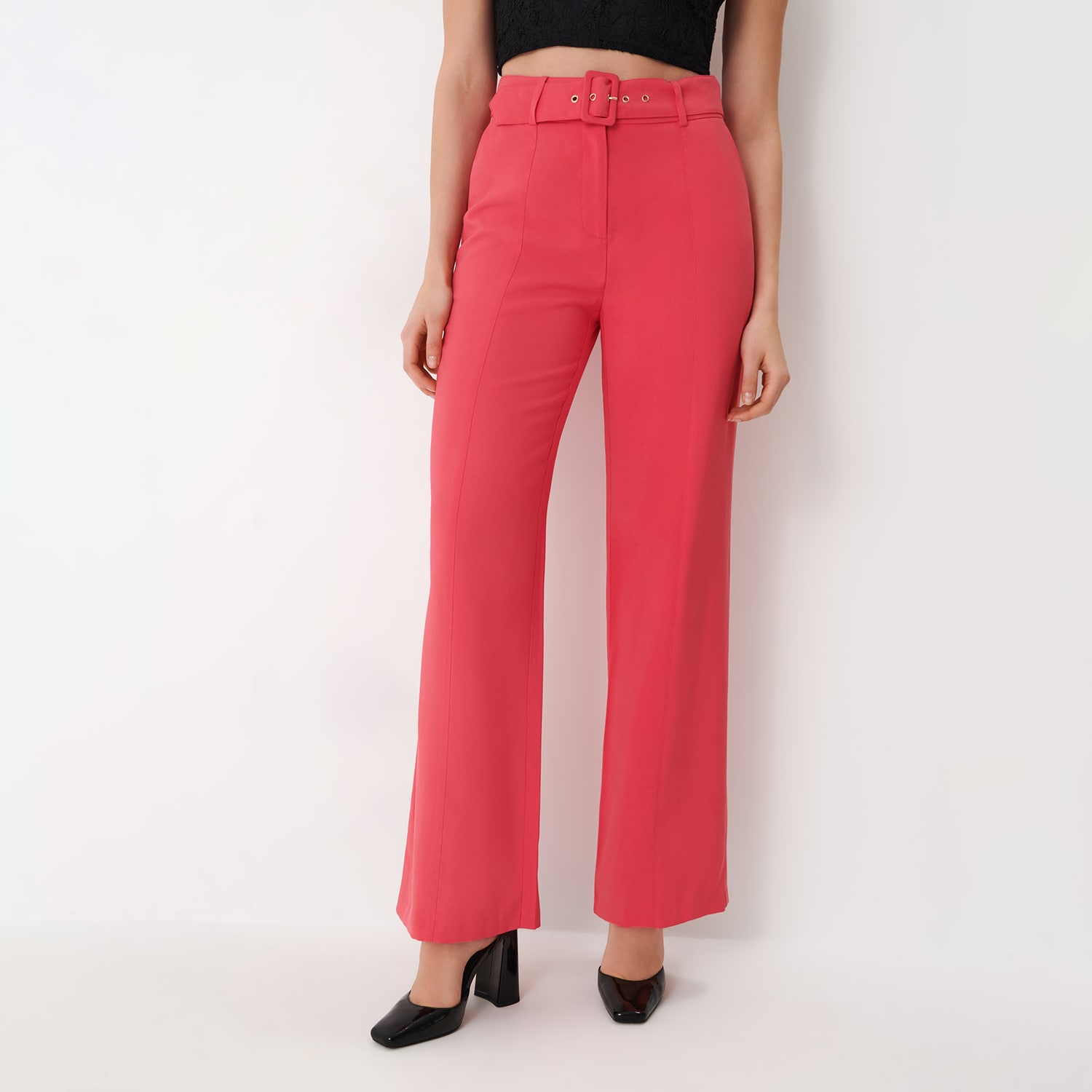 Levně Mohito - Kalhoty s rovnými nohavicemi - Růžová