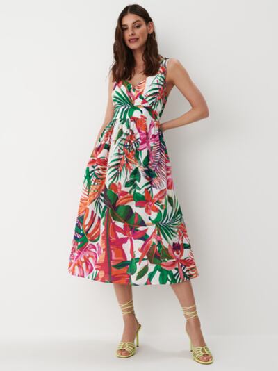 Kolorowa sukienka midi, MOHITO, 4406T-99P