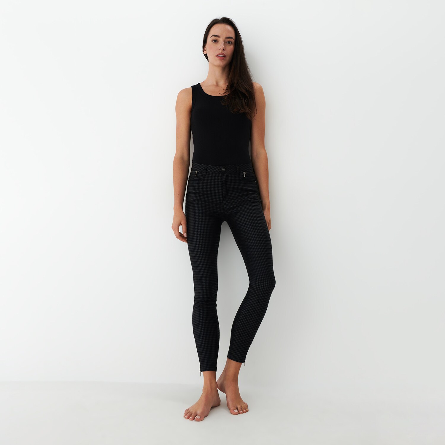 Mohito - Pantaloni skinny fit cu modele - Negru image10