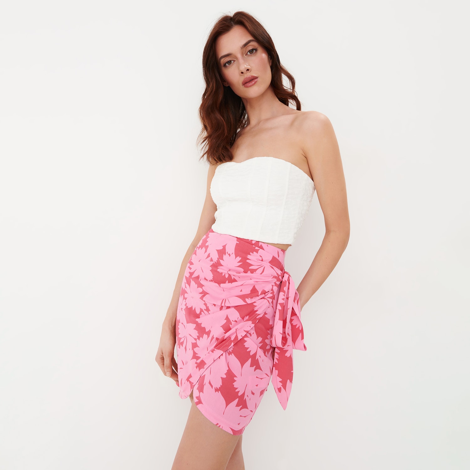 Levně Mohito - Vzorovaná sukně - Růžová