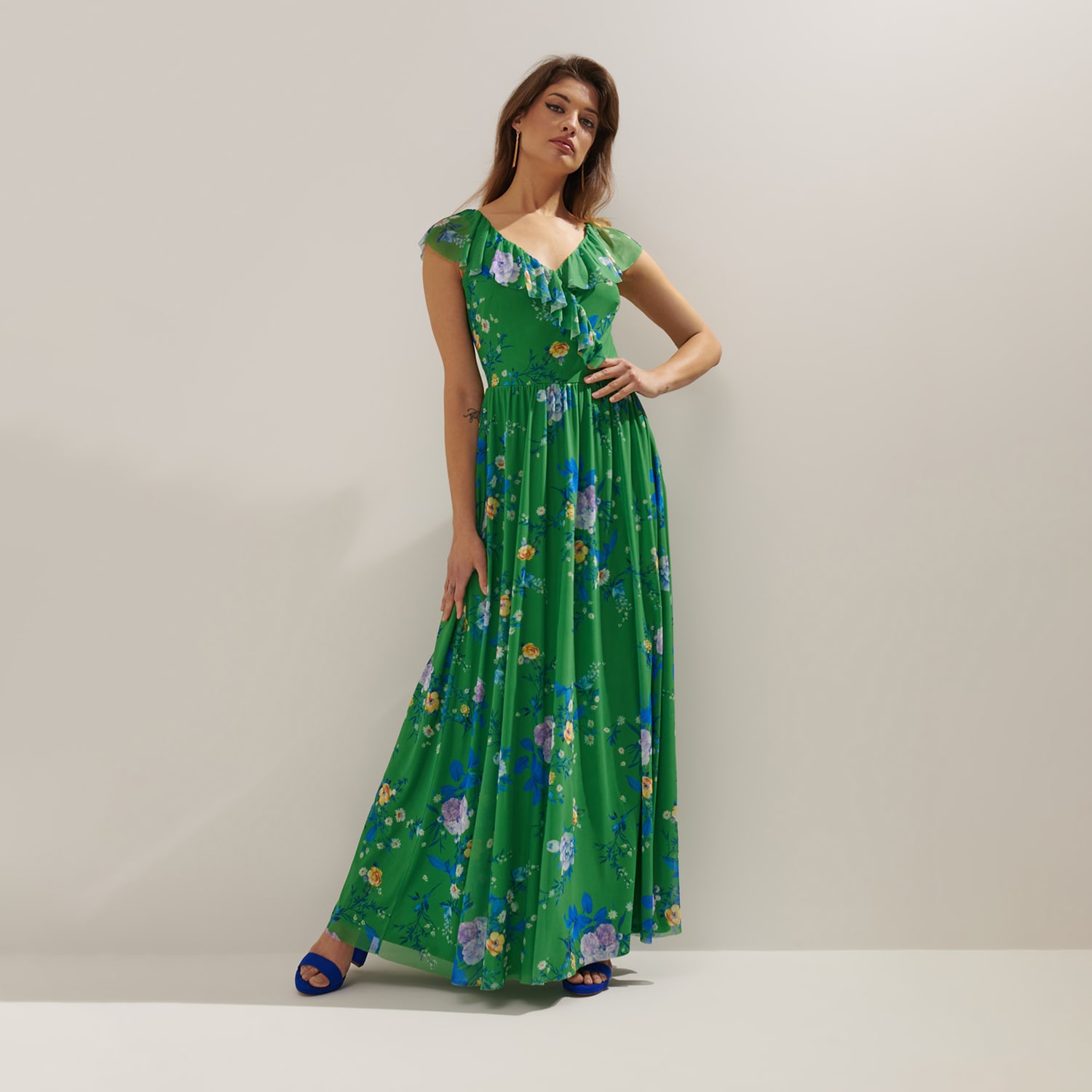 Mohito – Rochie maxi cu imprimeu floral – Verde All > dresses > floral dresses 2023-10-04
