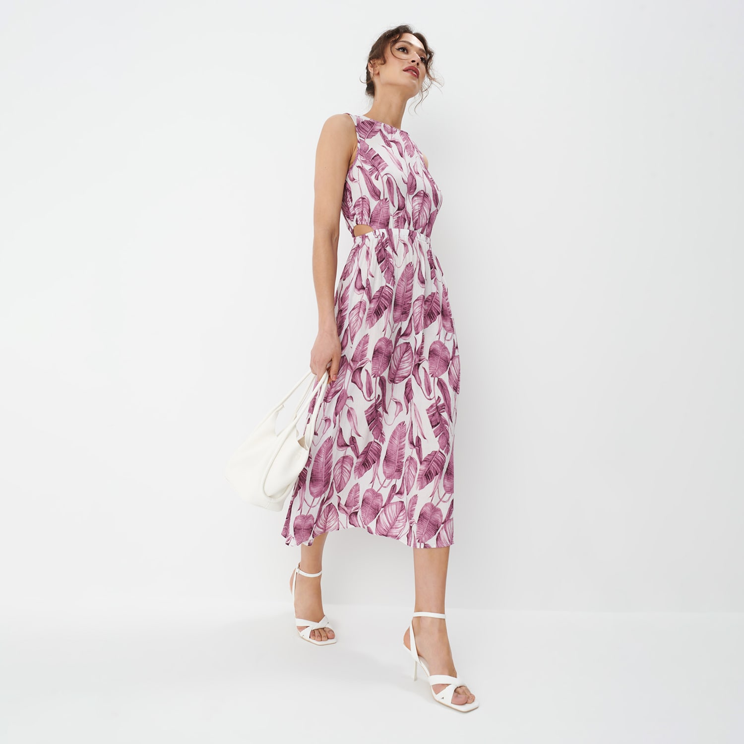Mohito - rochie midi cu modele - alb