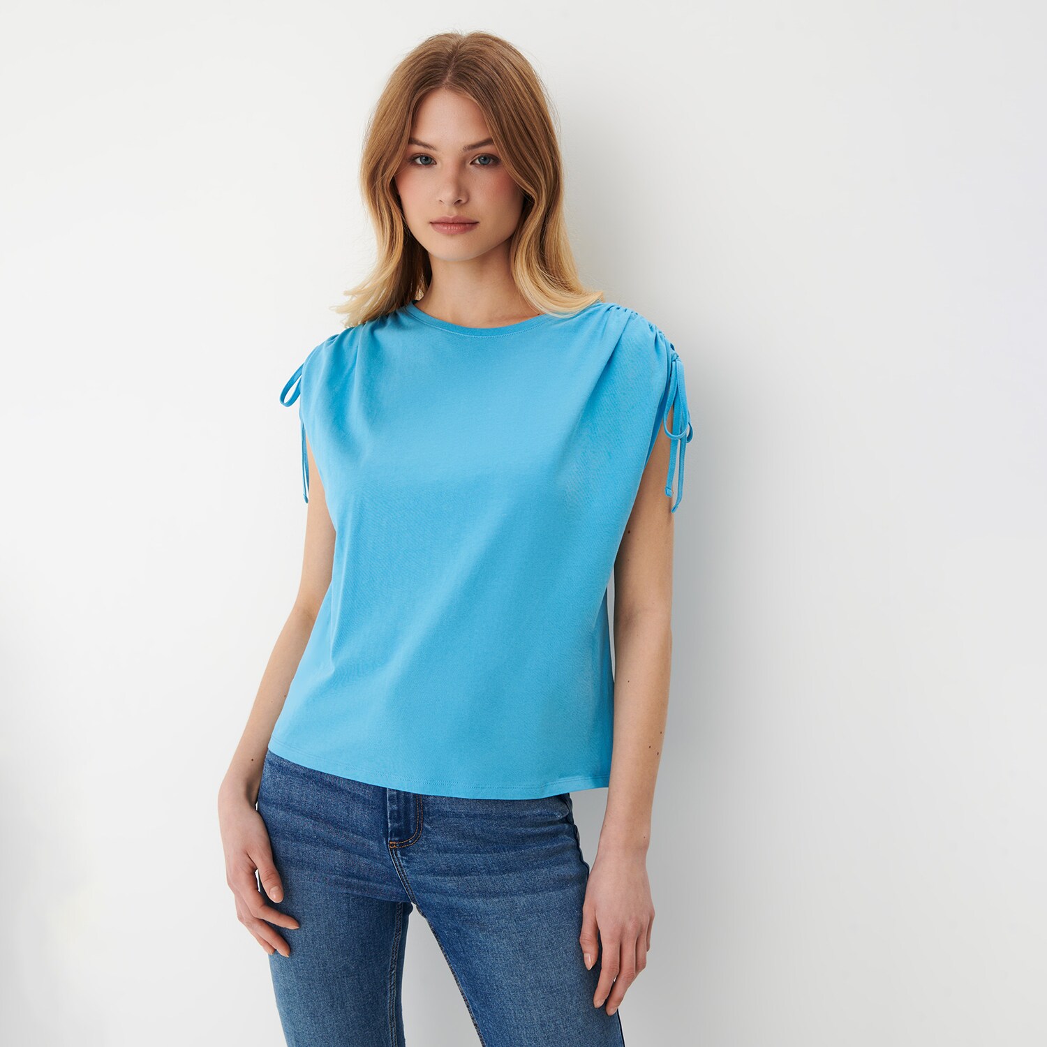 Mohito – Bluză cu elastic – Albastru All > blouses 2023-09-22