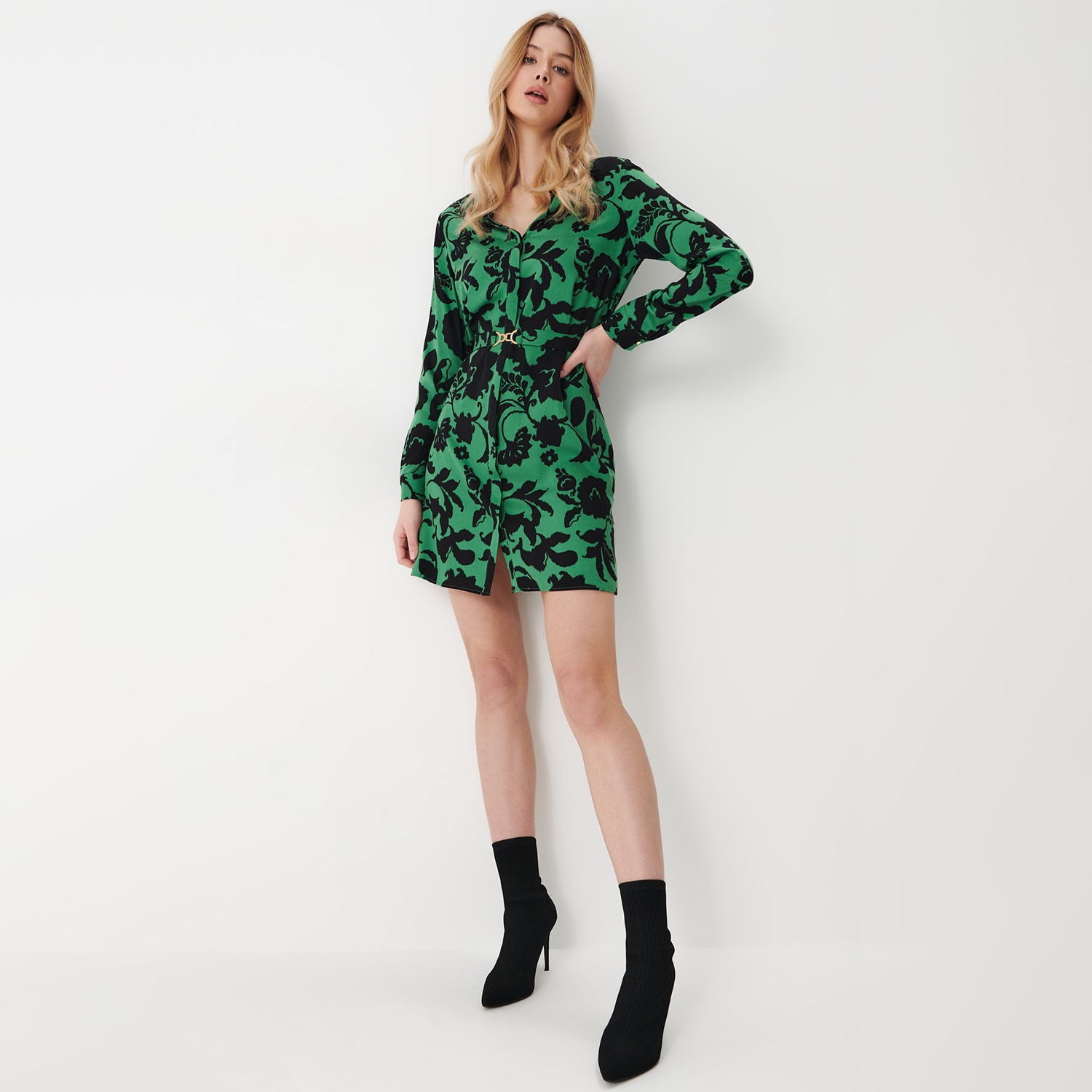 E-shop Košeľové šaty - Zelená