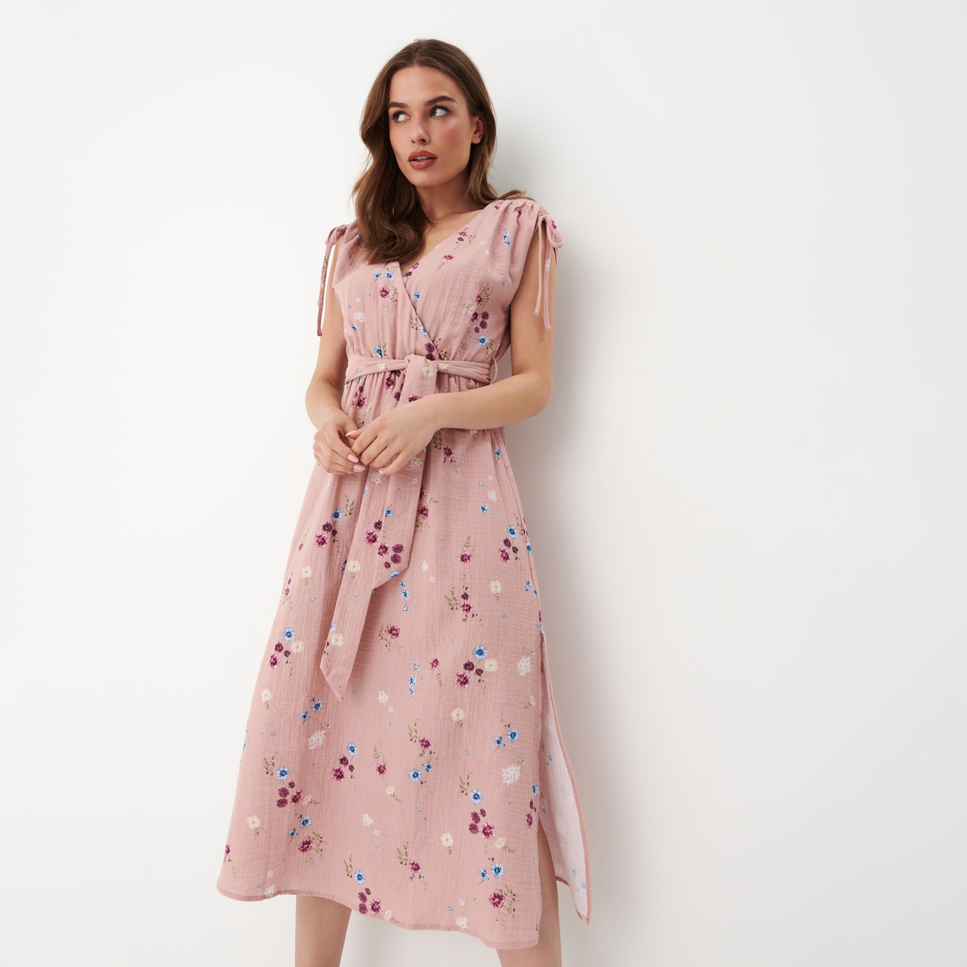 E-shop Šaty s kimonovými rukávmi - Ružová