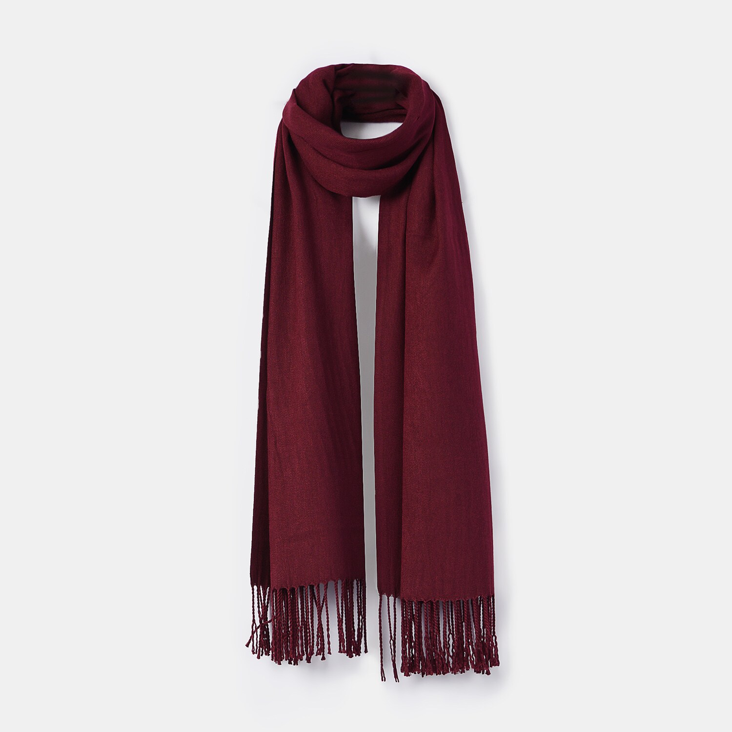 Mohito – Fular uni, cu franjuri – Bordo Accessories > scarves 2023-09-24
