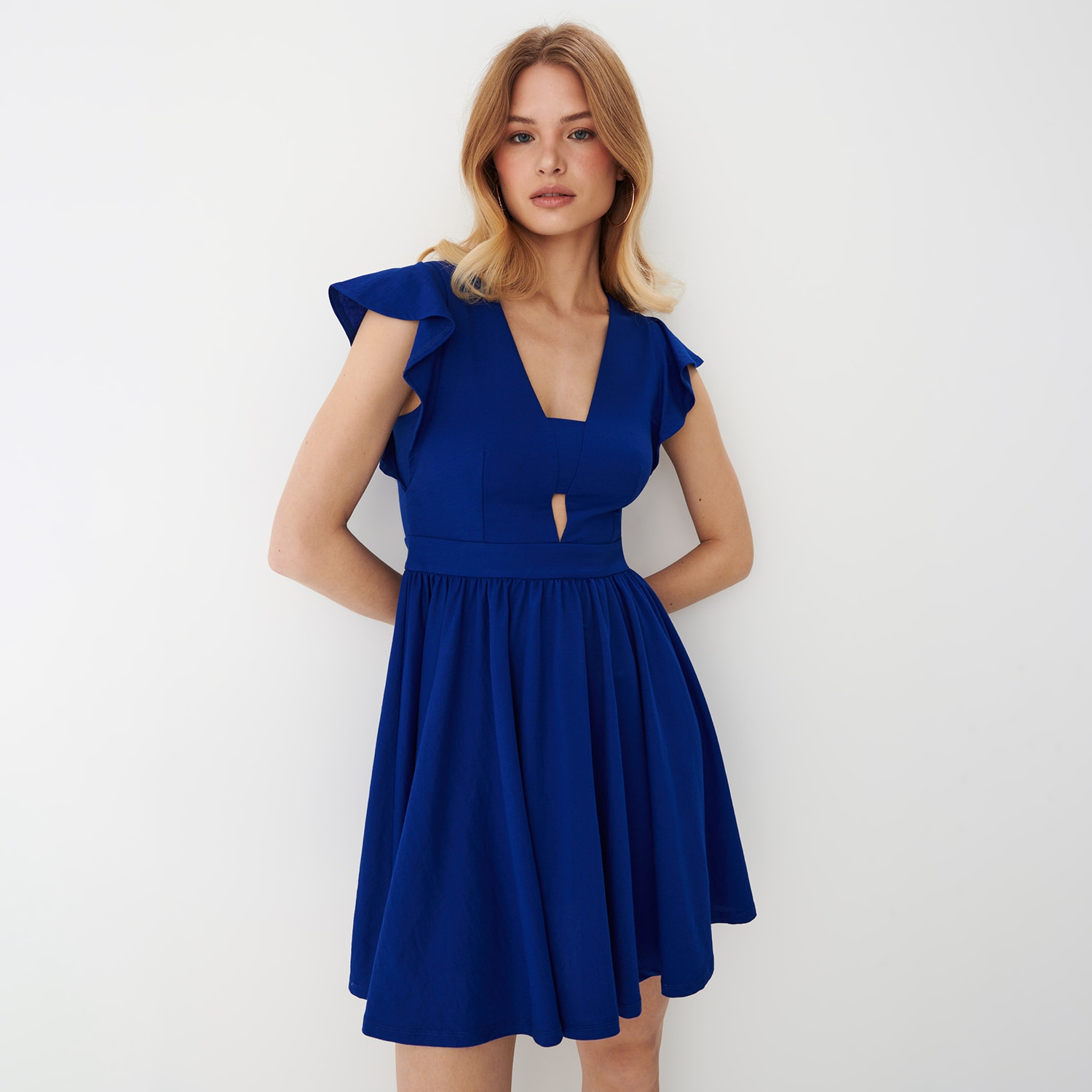 Mohito - rochie mini cu mâneci scurte - albastru