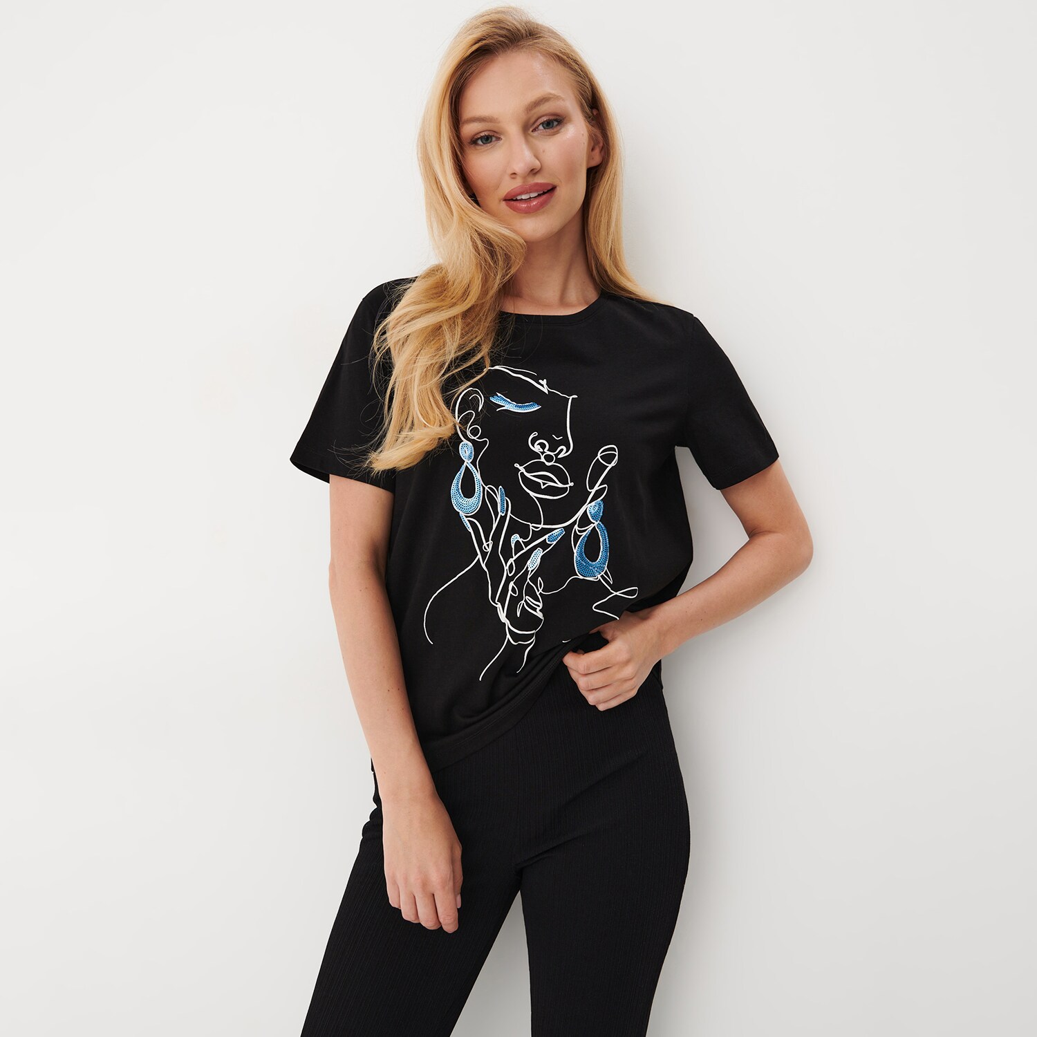 Mohito - Tricou din bumbac cu imprimeu - Negru image1