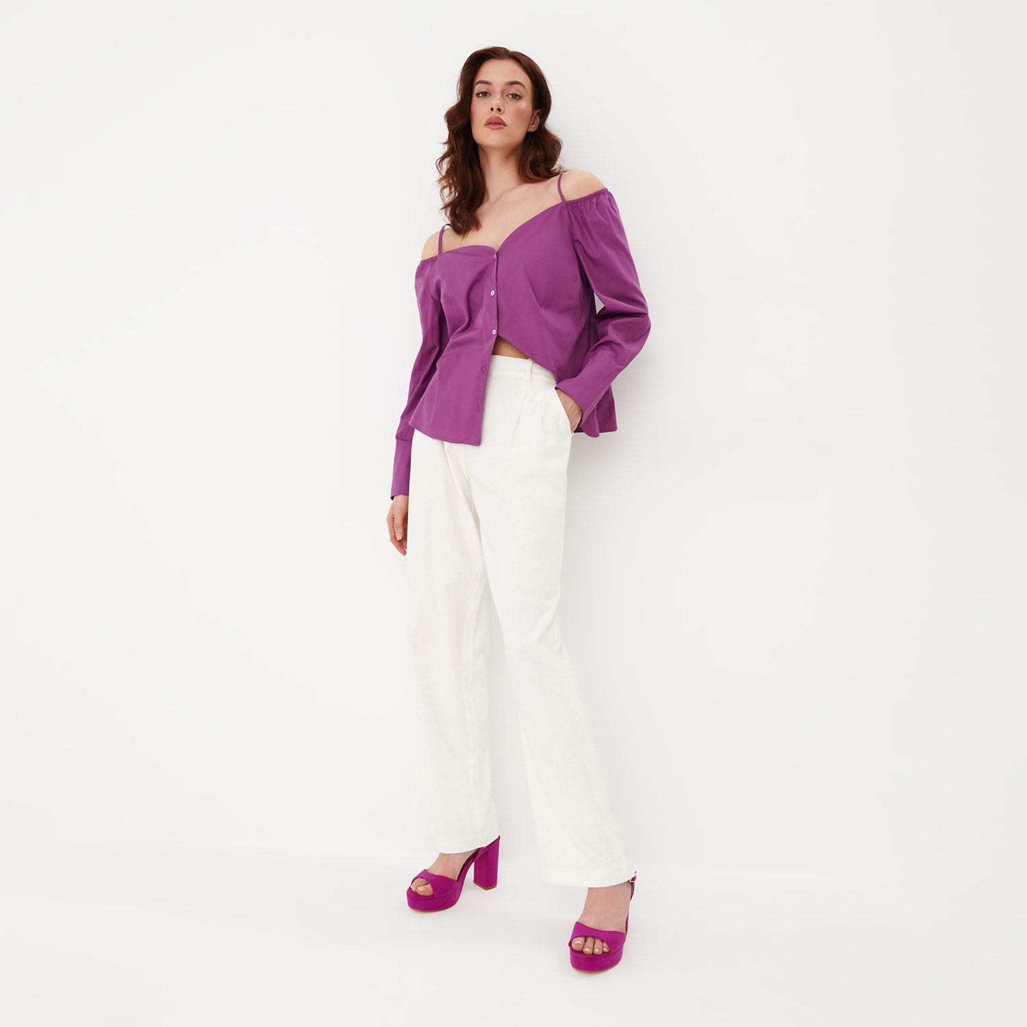 Mohito - bluză off shoulder - violet