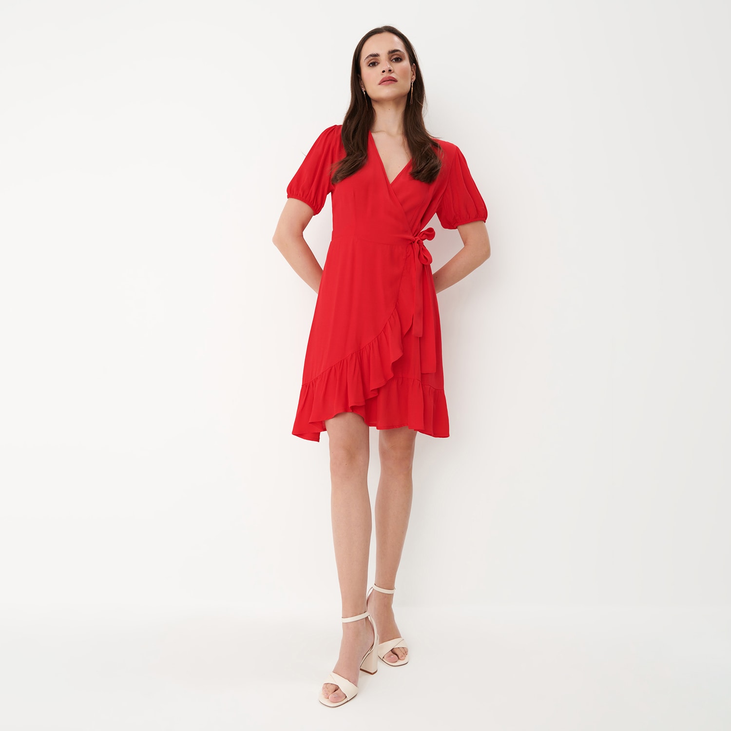 E-shop Viskózové šaty - Červená