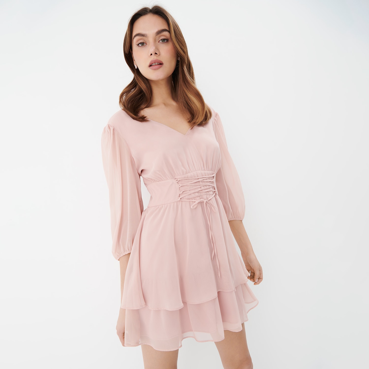 E-shop Šifónové šaty - Ružová