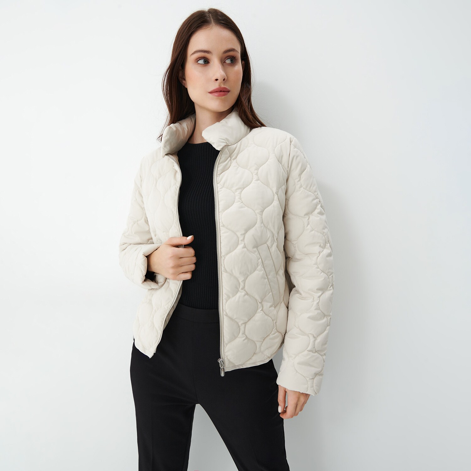 Mohito – Jachetă scurtă matlasată – Ivory All > outerwear > spring jackets 2023-10-04 3
