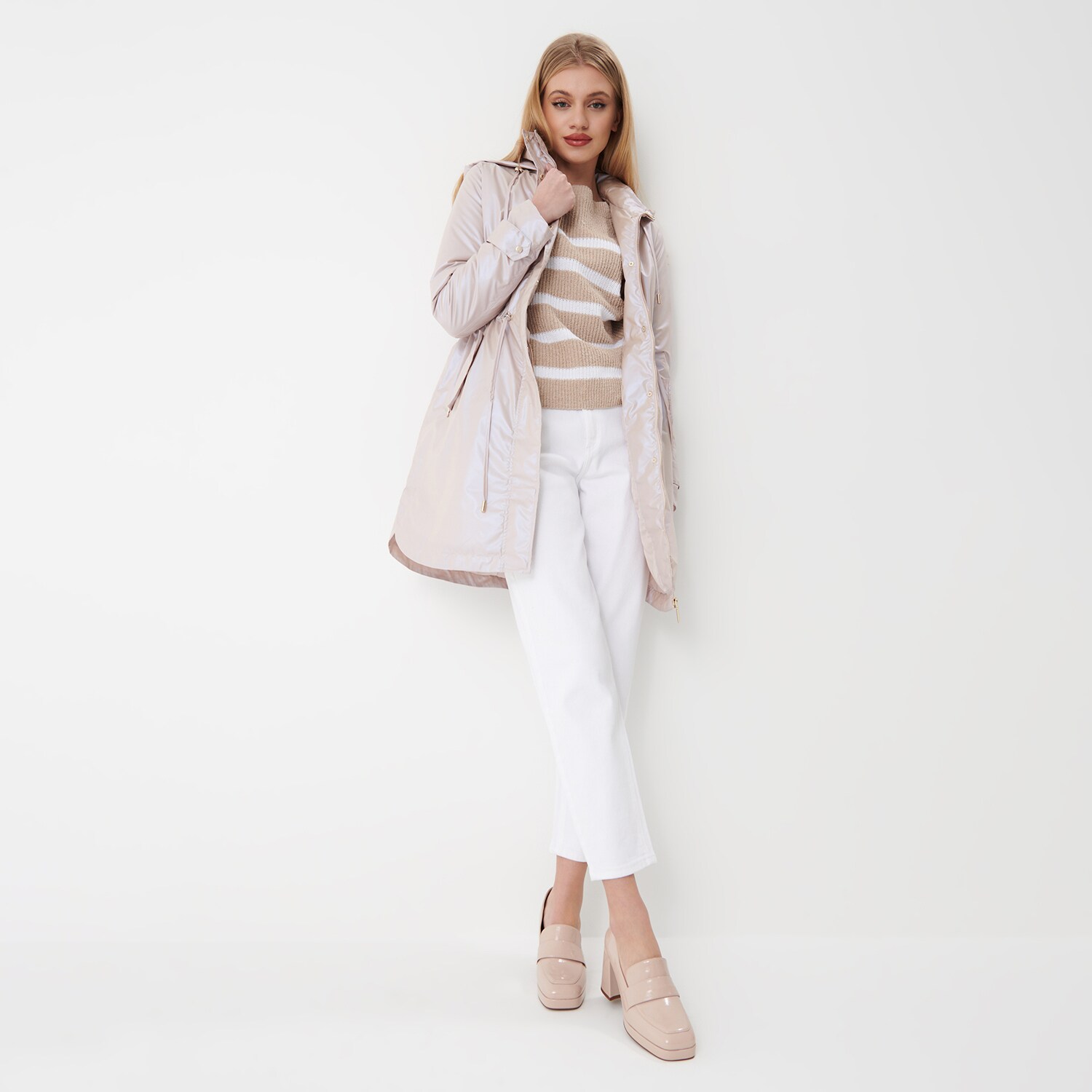Mohito – Parka cu glugă – Ivory All > outerwear > spring jackets 2023-09-22