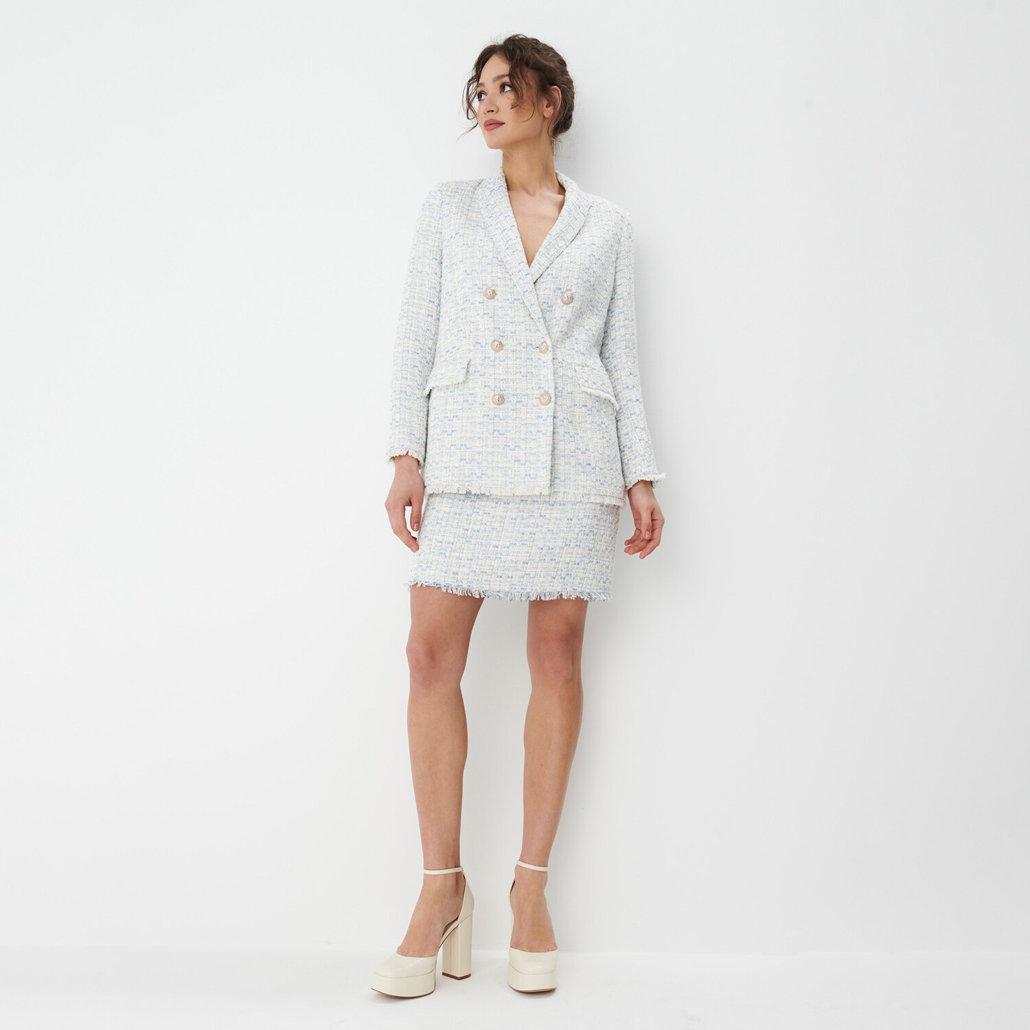 Mohito - sacou din tweed - albastru