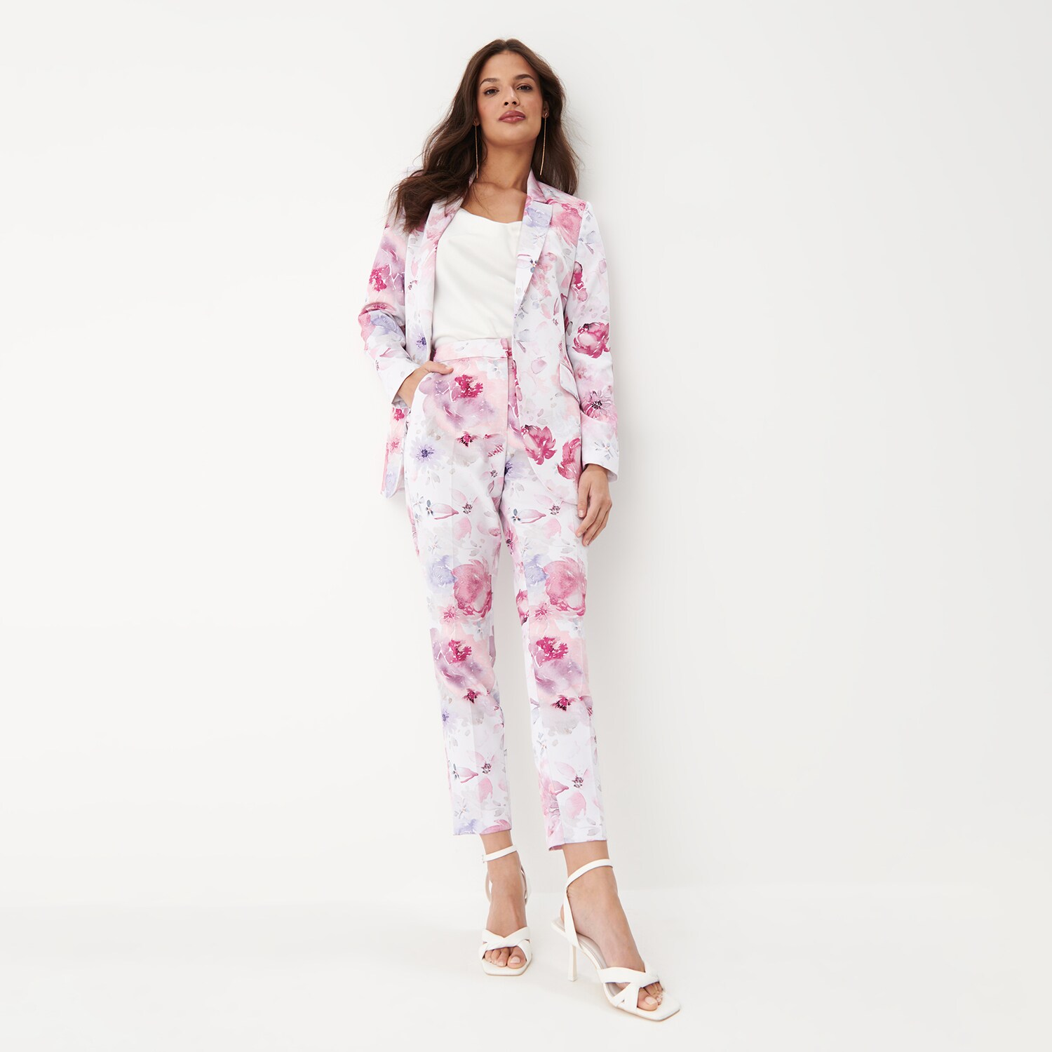 Mohito - Pantaloni eleganti cu imprimeu floral - Roz image5