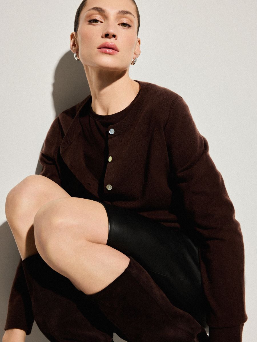 Cardigan Cardigan - Maro închis - MOHITO