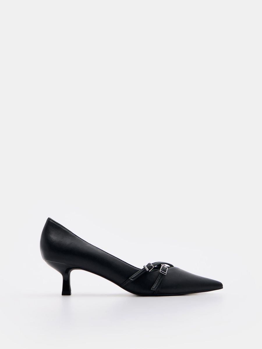 Pantofi cu toc jos - Negru - MOHITO