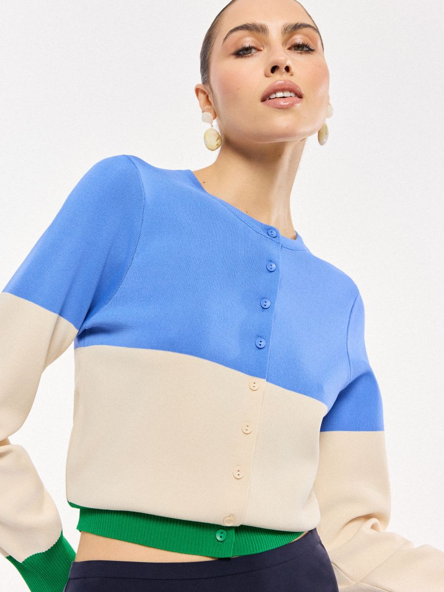 Cardigan - Albastru - MOHITO