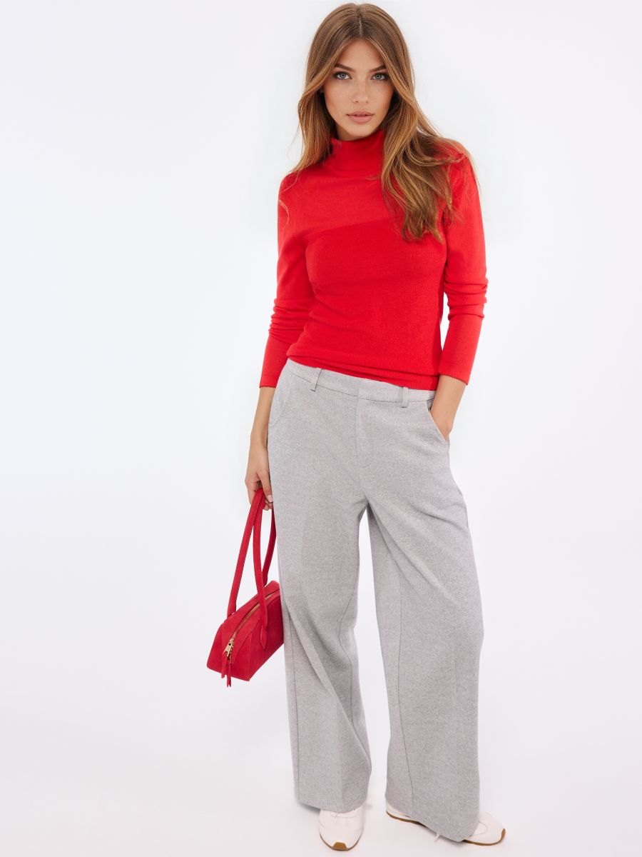 Czerwony golf z bawełny i lyocellu - czerwony - MOHITO