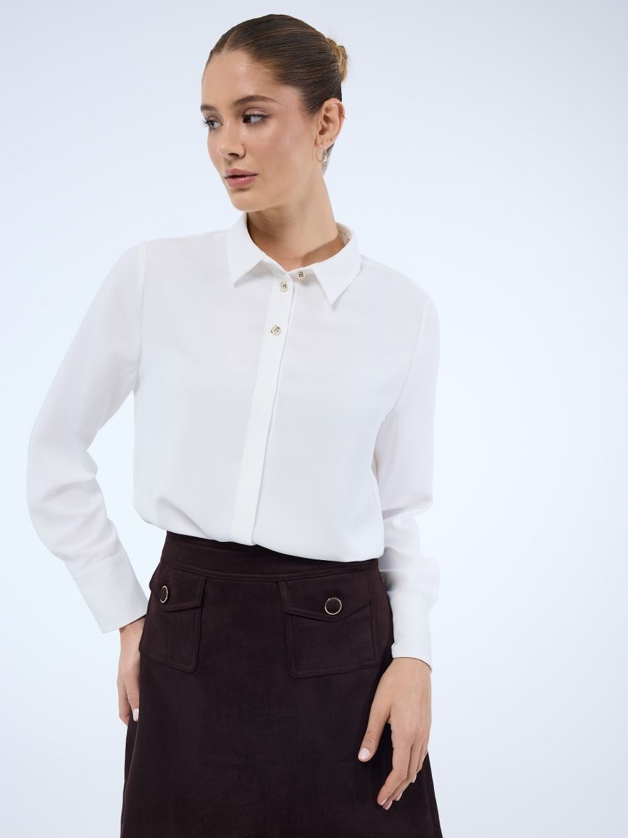 Koszula regular fit Koszula regular fit - kremowy - MOHITO