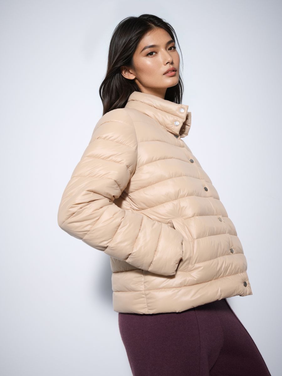 Geacă matlasată - Beige - MOHITO