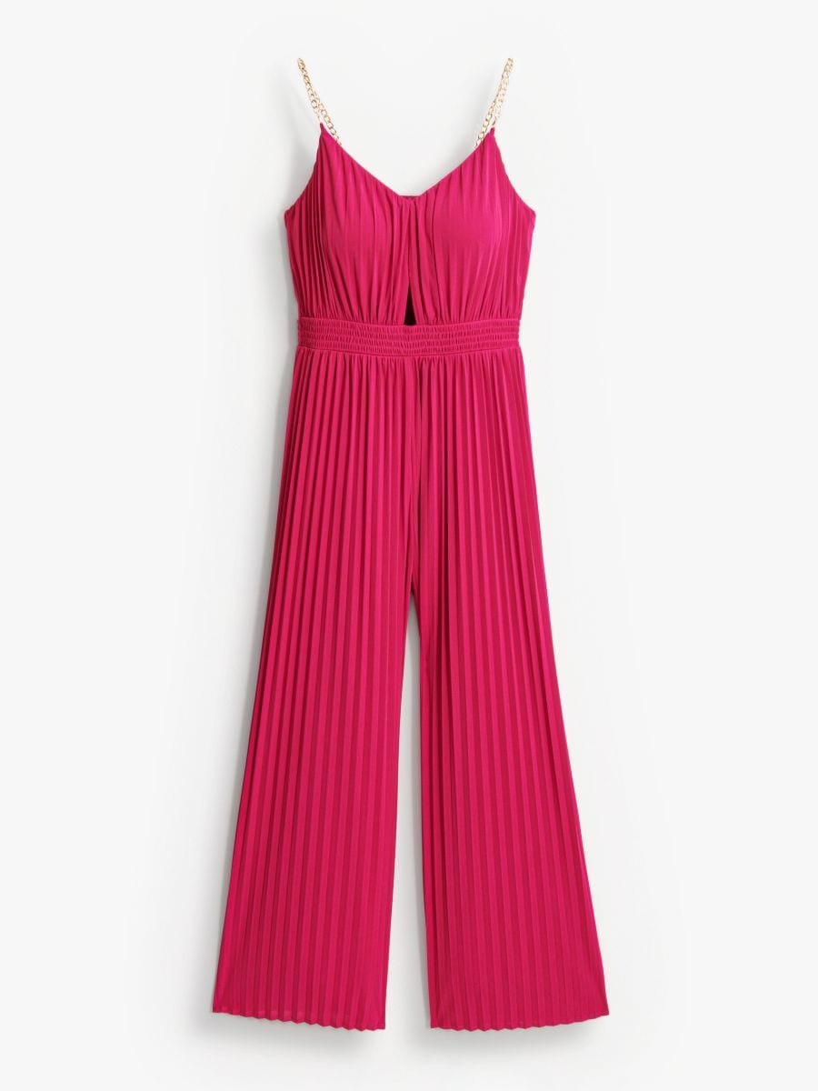 Salopetă cu bretele - Fucsia - MOHITO