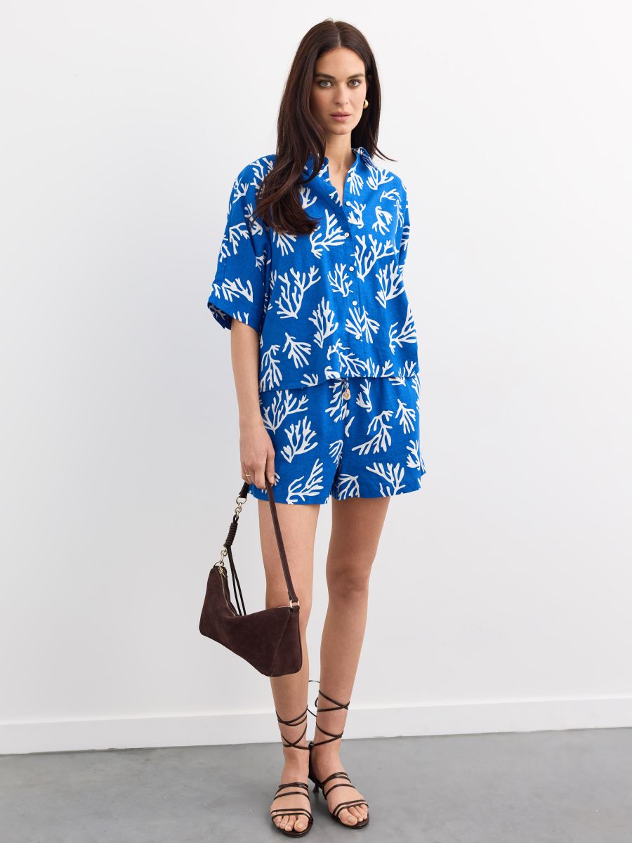 Koszula z krótkim rękawem - niebieski - MOHITO