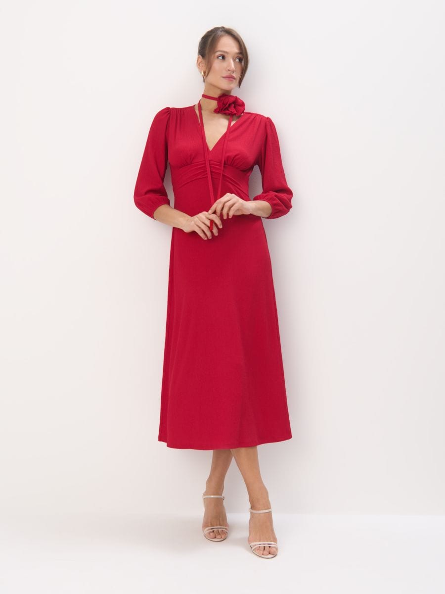 Rochie midi - Roșu - MOHITO