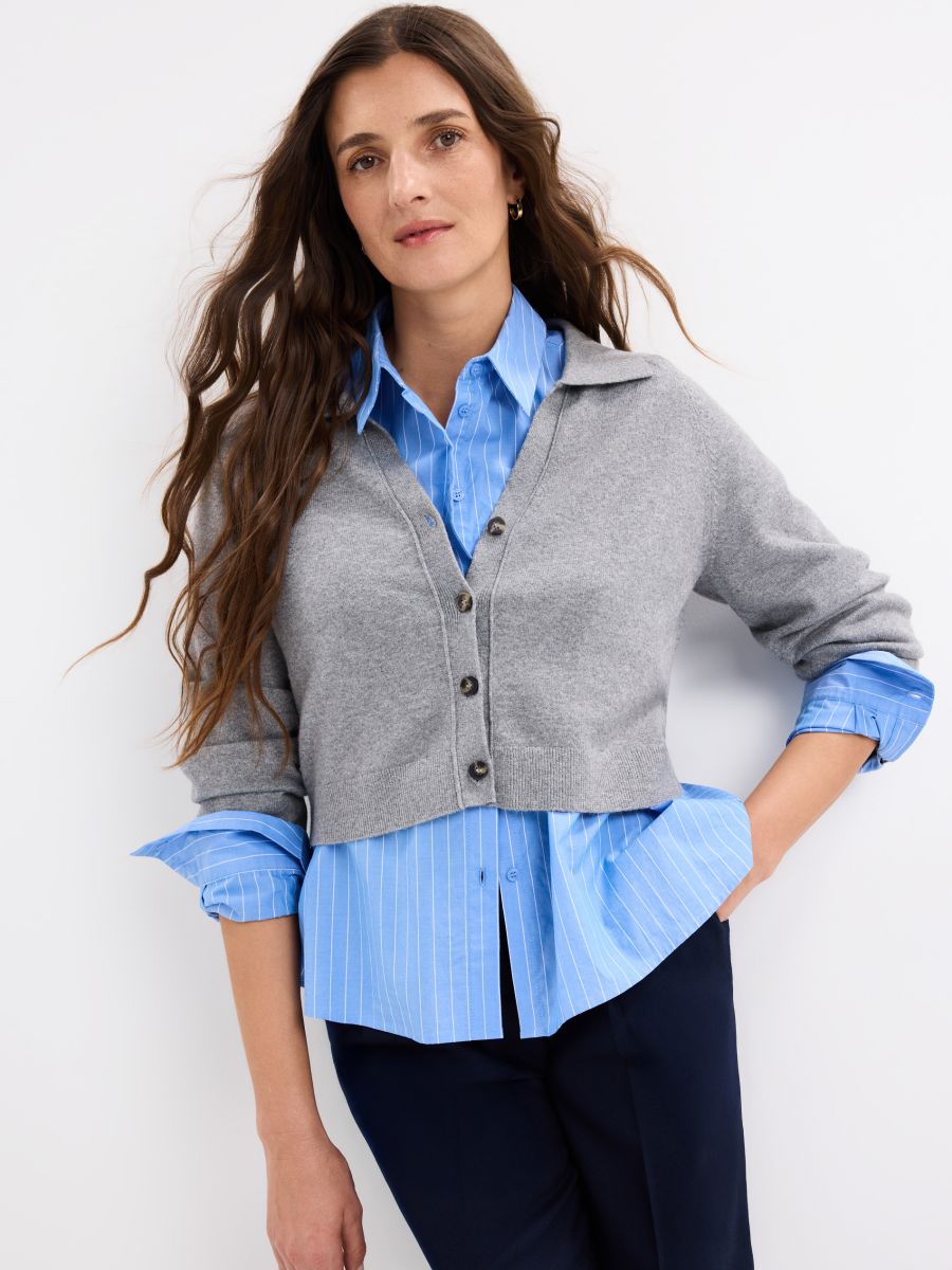Cardigan - Gri deschis - MOHITO