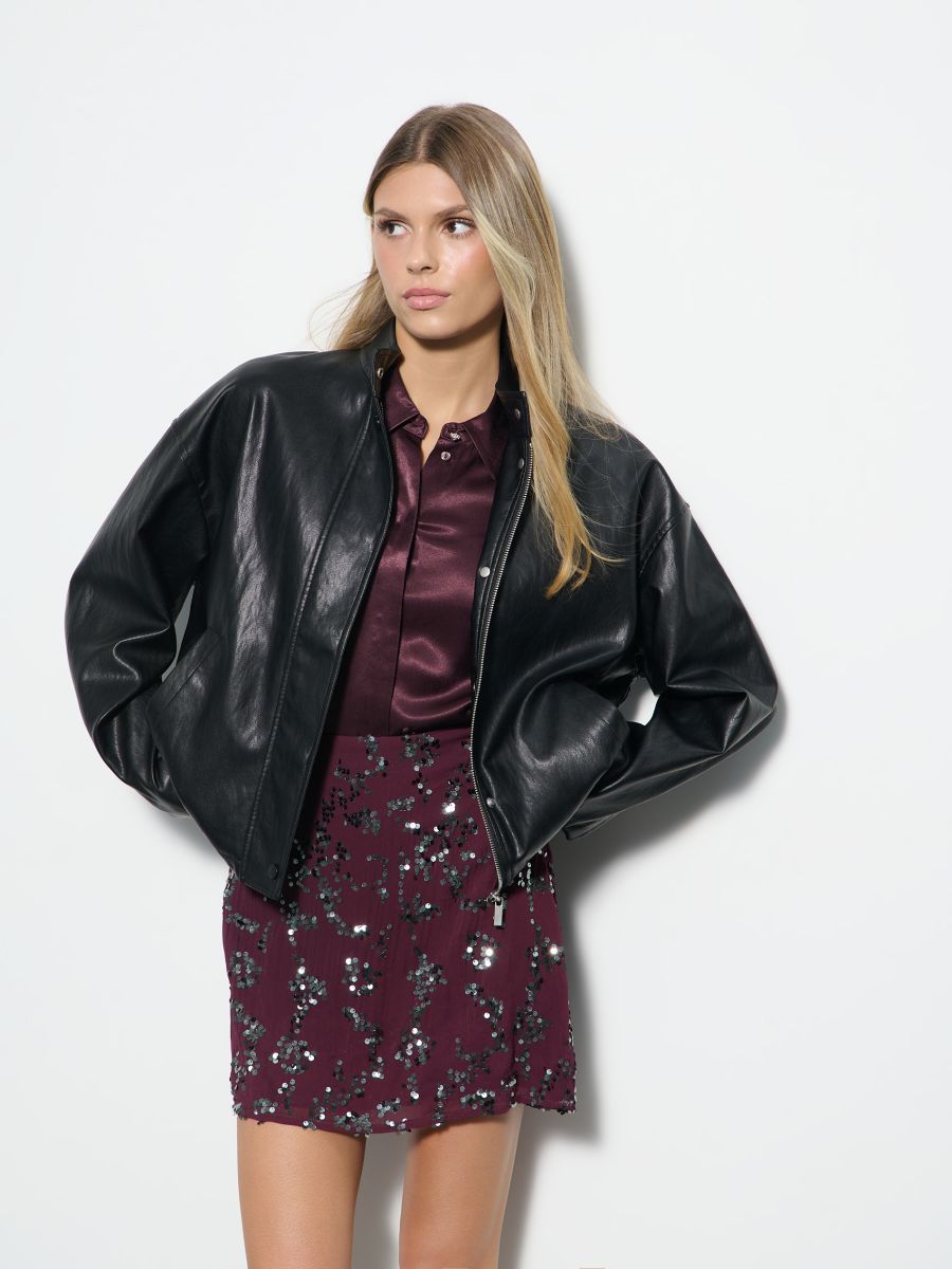 Kurtka oversize - czarny - MOHITO