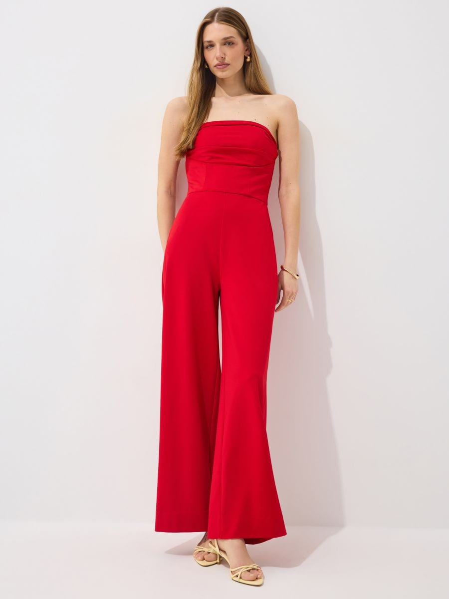 Kombinezon z gorsetem Kombinezon z gorsetem - czerwony - MOHITO