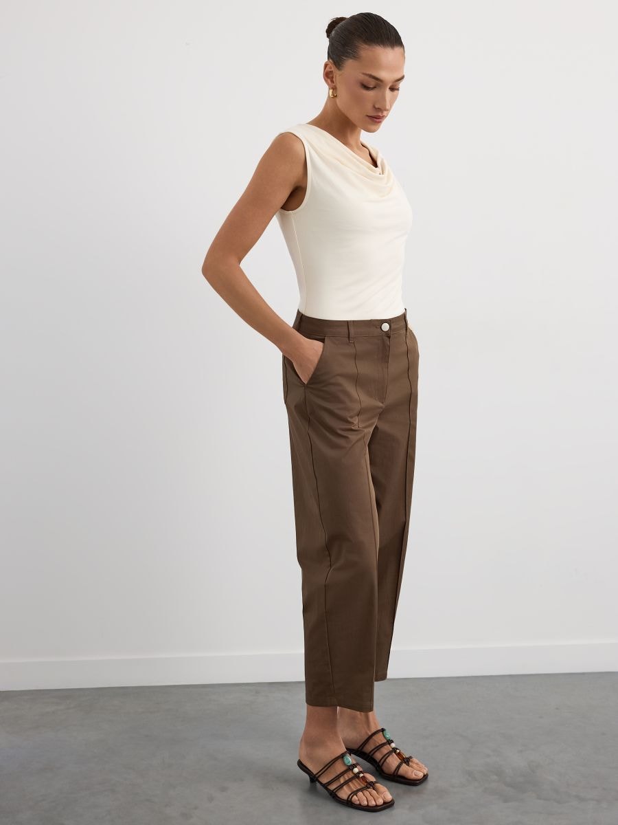 Spodnie baggy - zielony - MOHITO