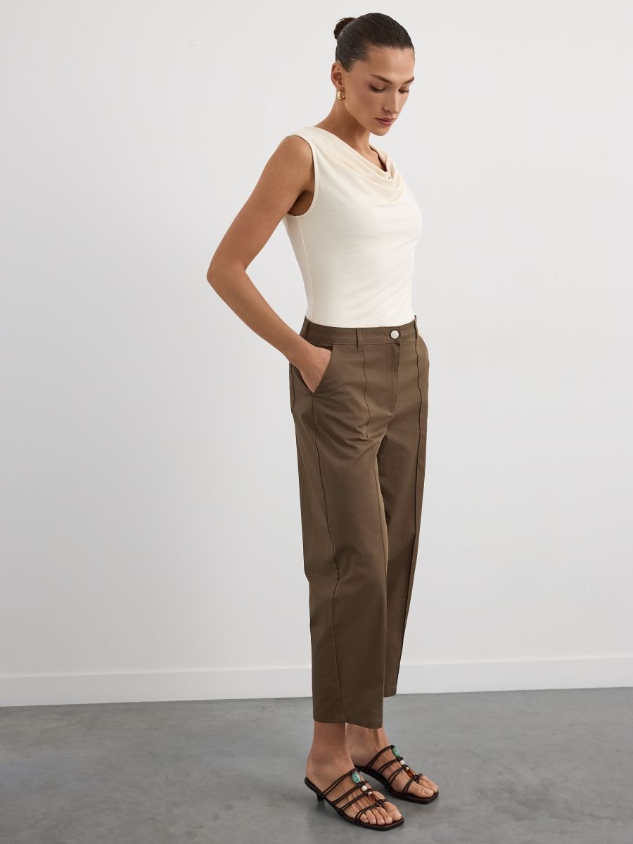 Spodnie baggy - zielony - MOHITO