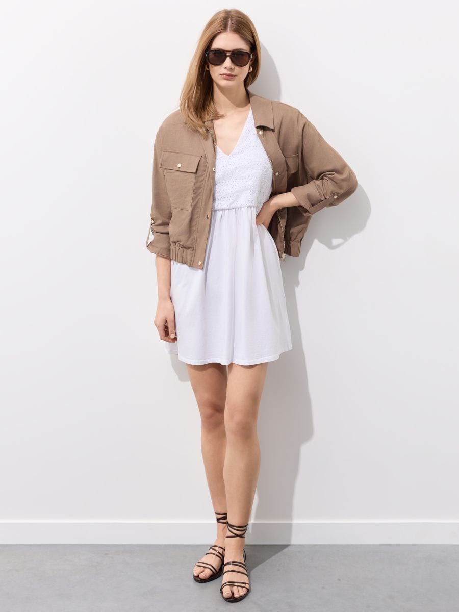 Sukienka mini Sukienka mini - biały - MOHITO