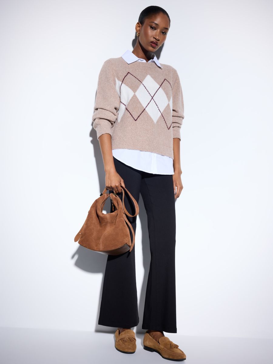 Spodnie flare petite - czarny - MOHITO