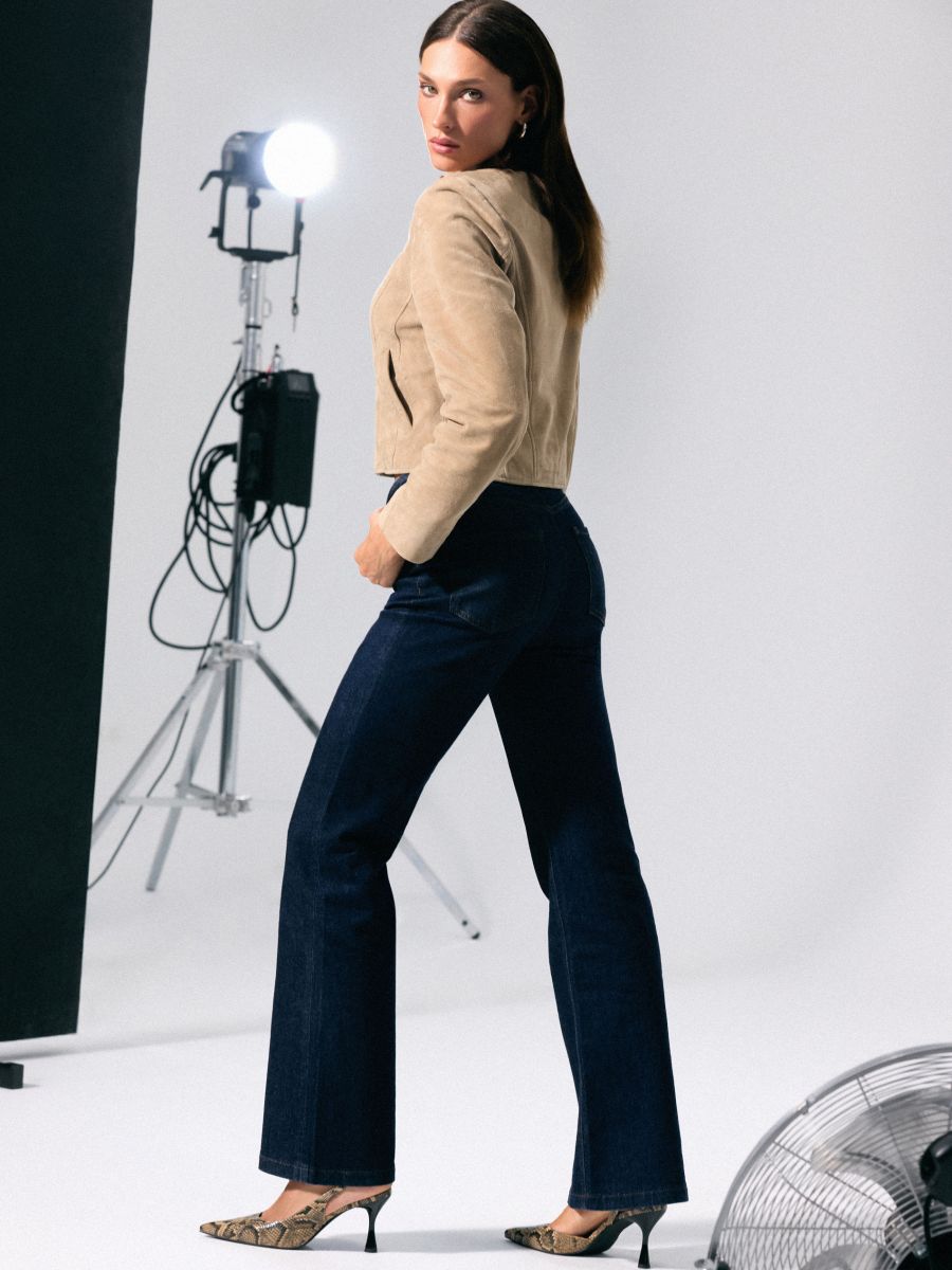 Blugi flare - Bleu marin - MOHITO