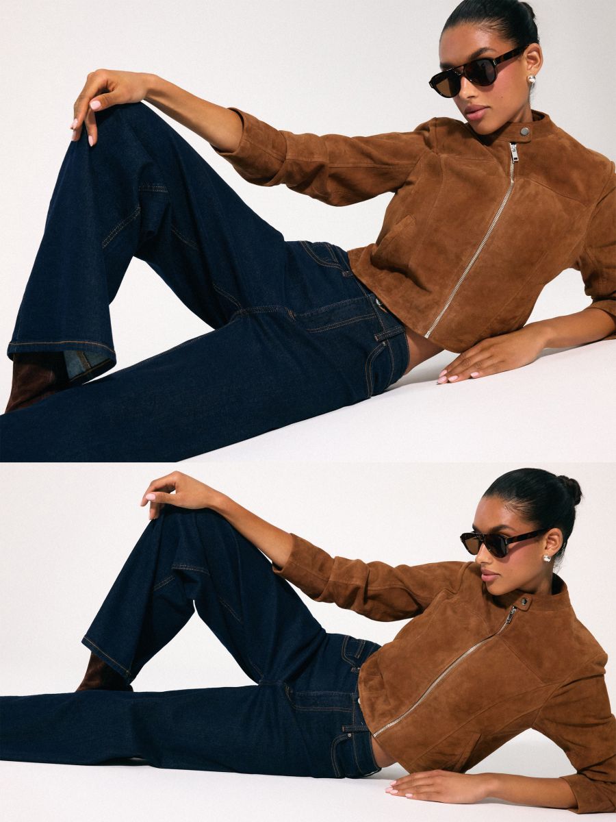 Blugi wide leg - Bleu marin - MOHITO