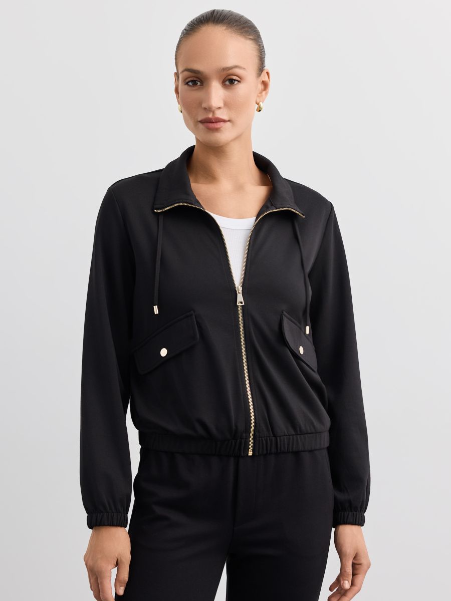 Bluza z zamkiem - czarny - MOHITO