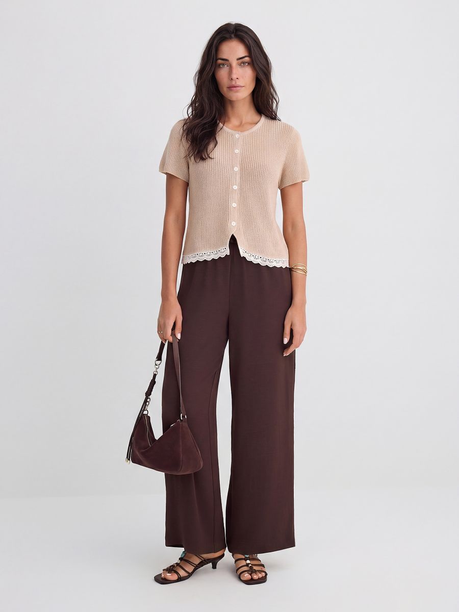 Cardigan - Beige - MOHITO