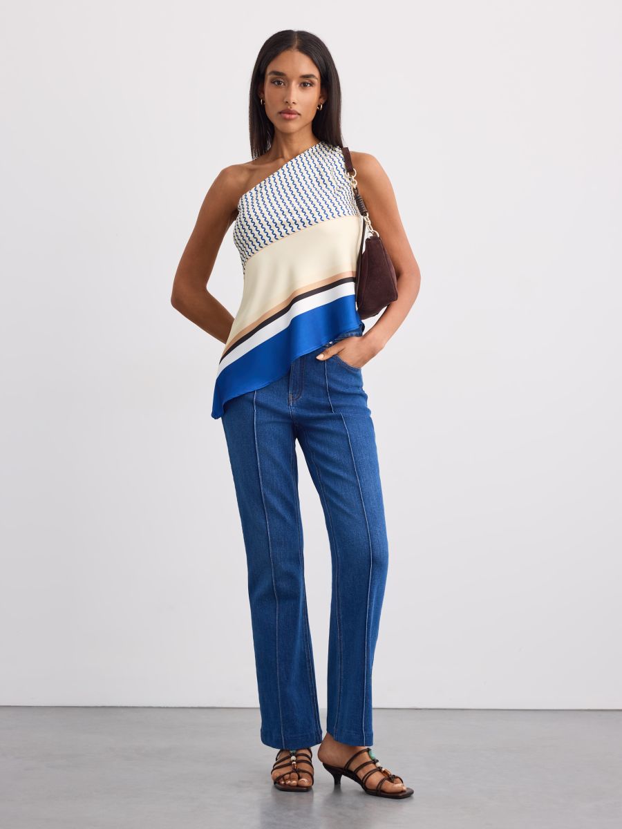 LADIES` BLOUSE - Beige - MOHITO