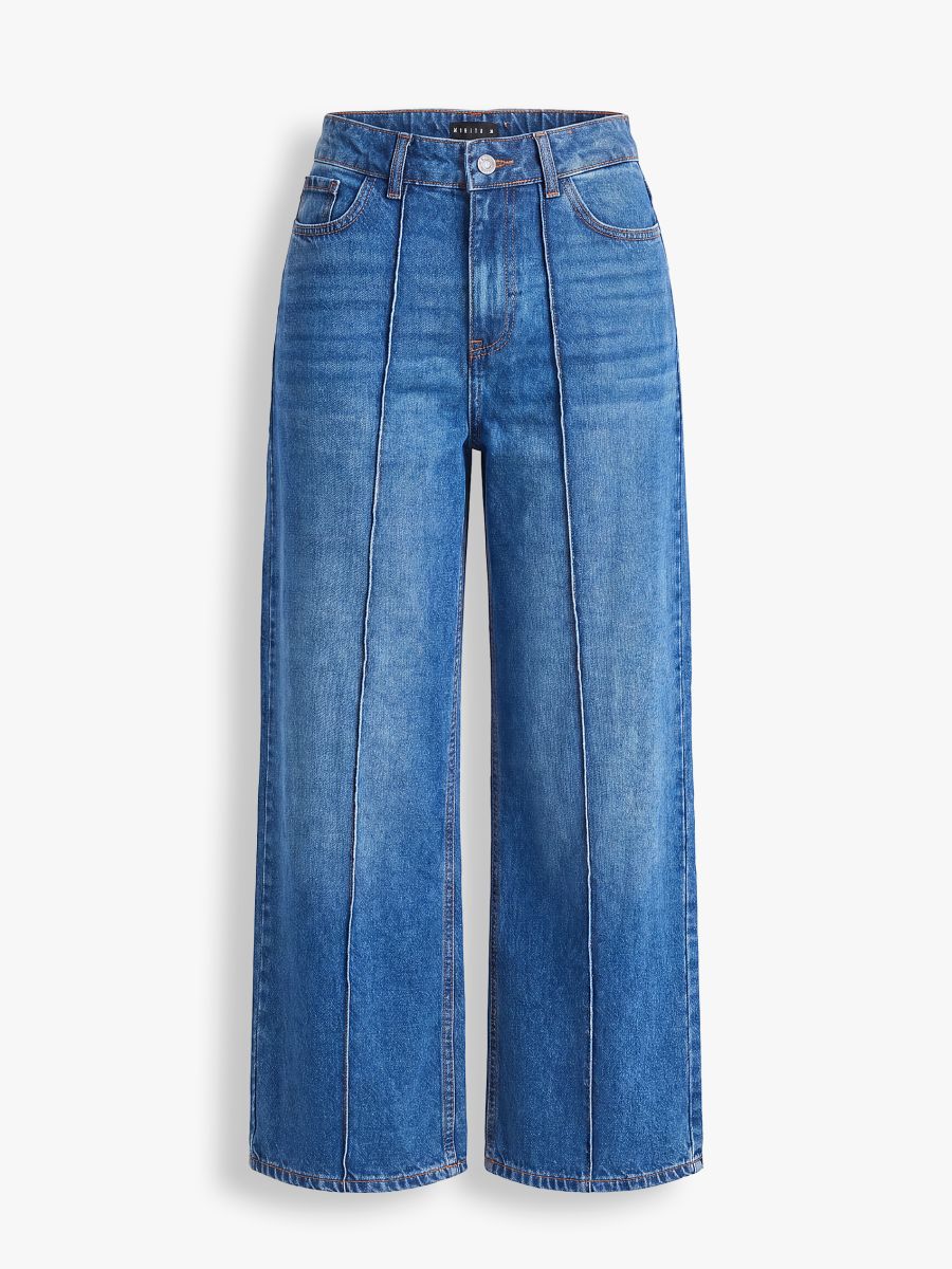 Jeansy wide leg Jeansy wide leg - niebieski - MOHITO